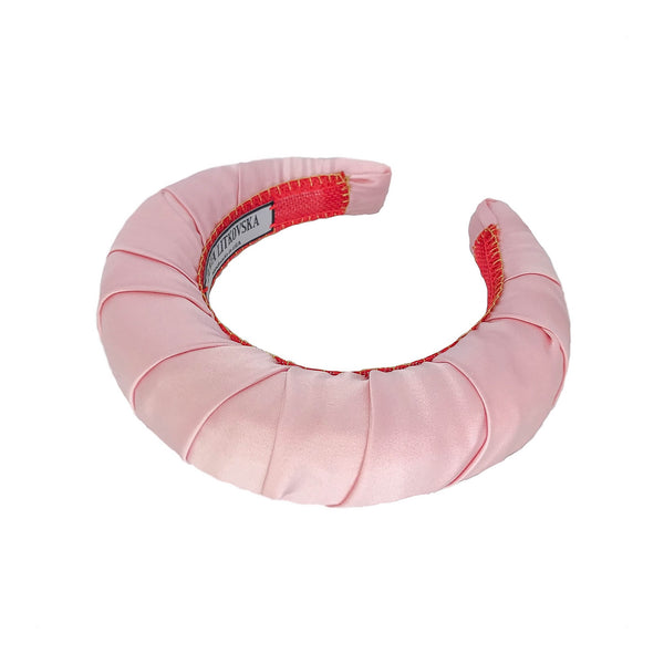 silk pink headband | ladies headband | prom hair accessories by tanya litkovska