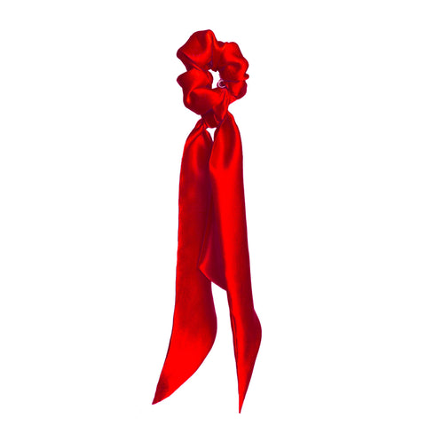 silk red scrunchie | fashion hair accessories | luxury scrunchies by tanya litkovska