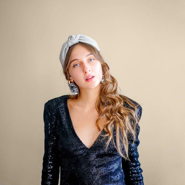 silver headband | knotted headbands | bridal hair accessories by tanya litkovska