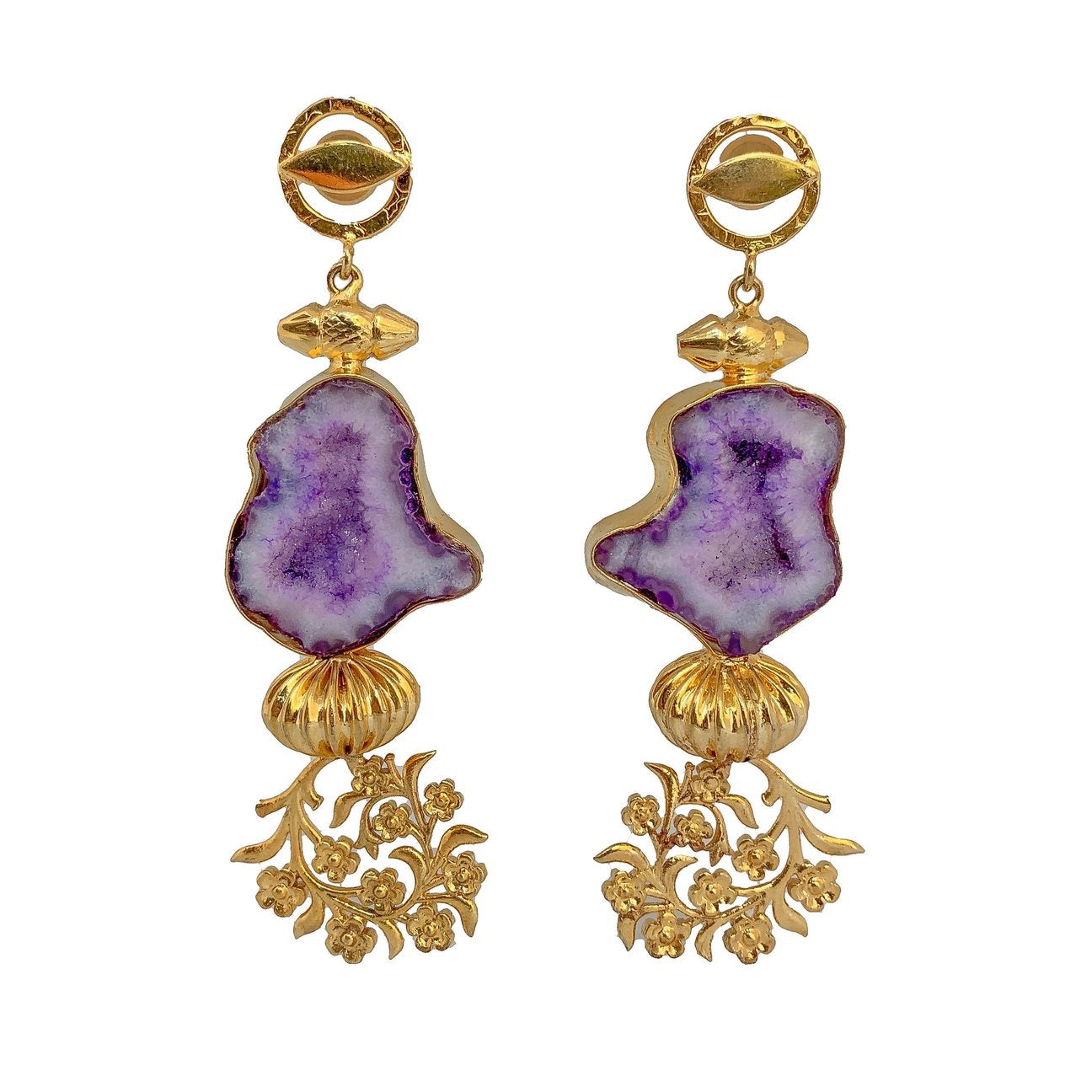 Handcrafted Artisan Earrings | Luxury Gold Plated Earrings | Statement Earrings by Tanya Litkovska