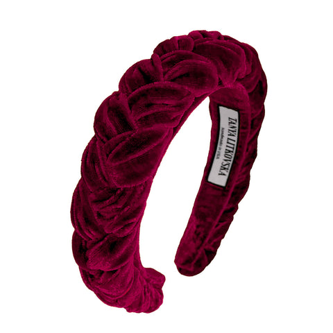 velvet headband | prom hair accessories for women | red headband by tanya litkovska